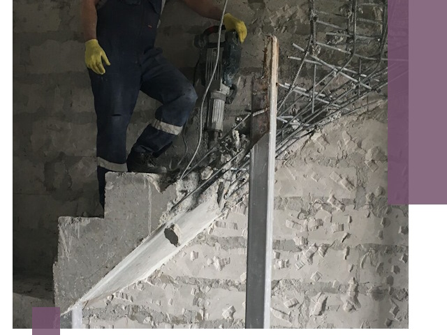 Демонтаж металлических и бетонных лестниц в Нефтеюганске