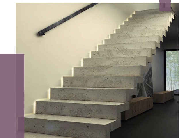Облицовка бетонных лестниц в Нефтеюганске от 4576 руб/м2 