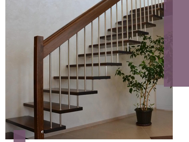 Лестницы на больцах под ключ в Нефтеюганске – изготовление и монтаж