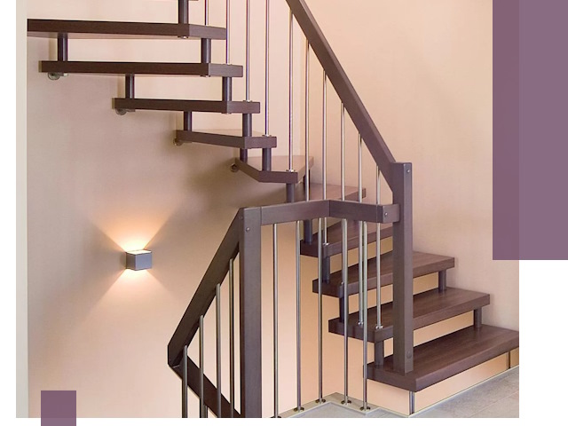 Изготовление лестниц на больцах в Нефтеюганске под ключ