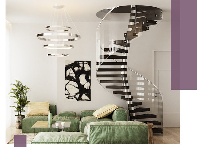 Лестницы для двухуровневой квартиры в Нефтеюганске — изготовление и монтаж