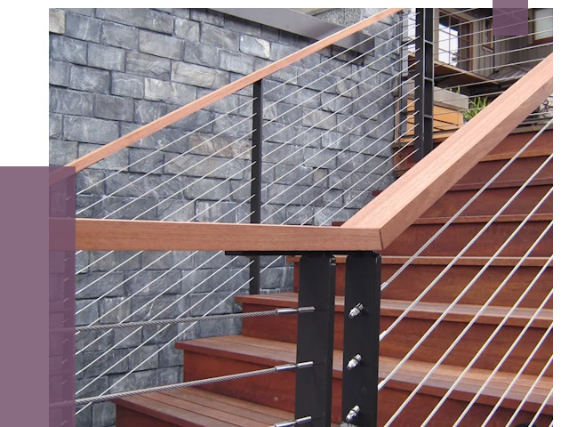 Тросовые перила под ключ в Нефтеюганске от 7728 руб. 