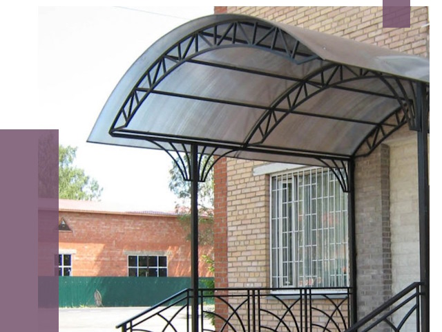 Металлические навесы и козырьки в Нефтеюганске от 12710 руб.