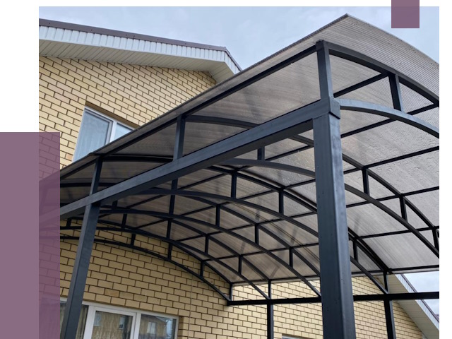 Монтаж козырьков в Нефтеюганске от 11439 руб. | ПРОЛЁТ-Нфт