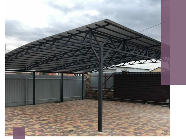 Недорогие навесы под ключ в Нефтеюганске — изготовление и монтаж