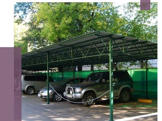 Навесы для парковки в Нефтеюганске от 79819 руб. заказать | ПРОЛЁТ-Нфт