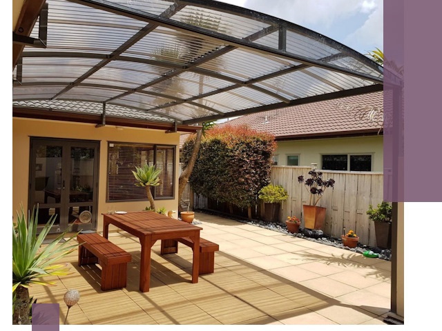 Навесы во двор под ключ в Нефтеюганске — изготовление и монтаж