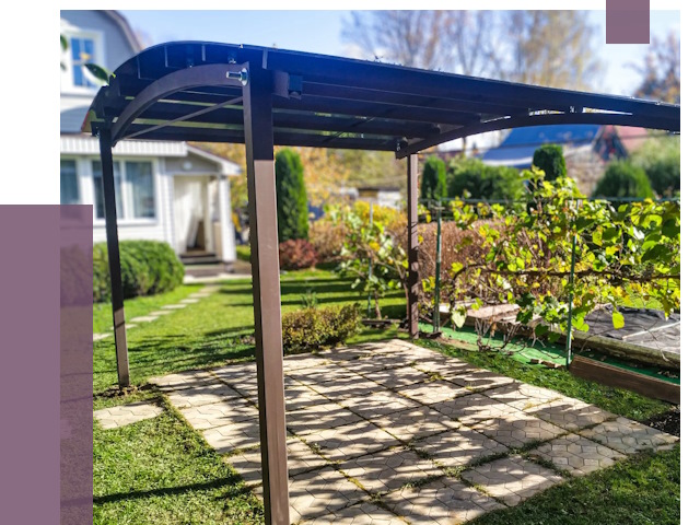 Навесы для дачи в Нефтеюганске от 12659 руб. под ключ — ПРОЛЁТ-Нфт