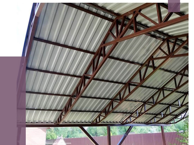 Навесы из профнастила в Нефтеюганске от 7321 руб. | ПРОЛЁТ-Нфт