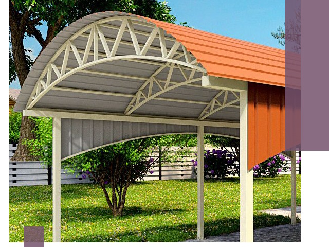 Навесы из профнастила под ключ в Нефтеюганске — установка и монтаж