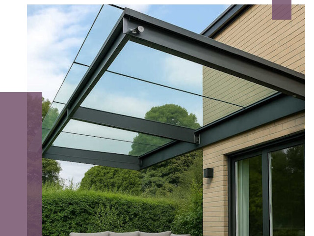 Стеклянные навесы и козырьки в Нефтеюганске от 12202 руб.