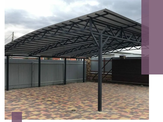 Металлические навесы под ключ в Нефтеюганске — изготовление и монтаж