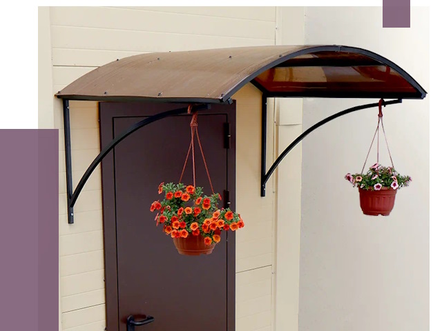 Козырьки над входом в Нефтеюганске от 14744 руб.  | ПРОЛЁТ-Нфт