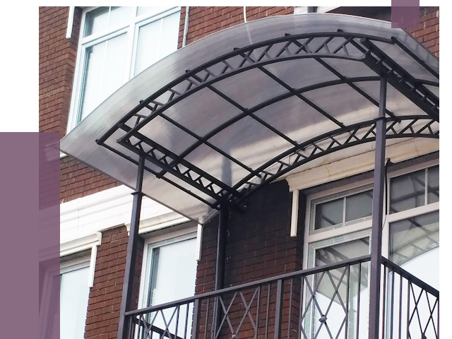 Козырьки над балконом в Нефтеюганске от 8592 руб.  | ПРОЛЁТ-Нфт