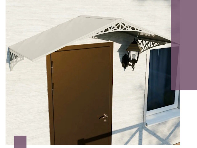 Металлические козырьки на входы и террасы в Нефтеюганске