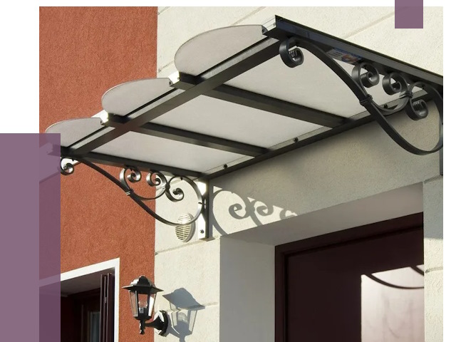 Односкатные козырьки в Нефтеюганске от 8338 руб.  | ПРОЛЁТ-Нфт