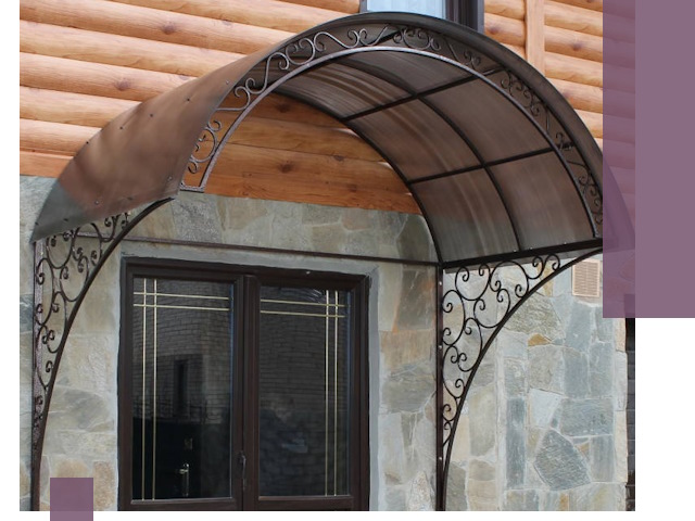 Арочные козырьки под ключ в Нефтеюганске: изготовление и монтаж