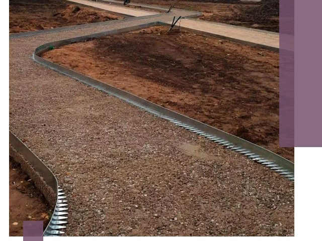 Металлические бордюры под ключ в Нефтеюганске — изготовление и монтаж