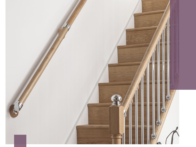 Пристенные поручни из стали и нержавейки под монтаж в Нефтеюганске